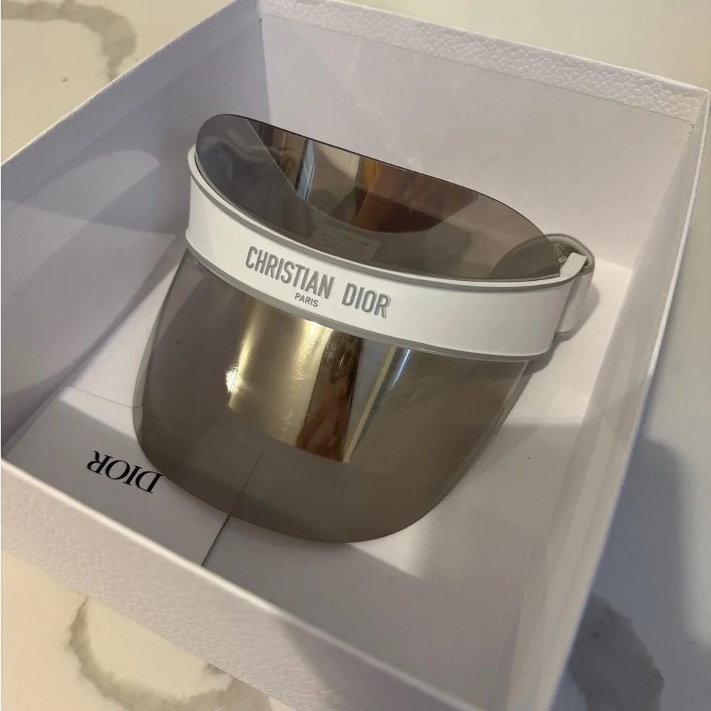 Christian Dior White and Silver Visor BRAND NEW - Picture 3 of 6
